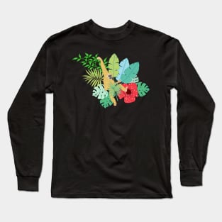 Gibbon in Topical Rainforest CTR002 Long Sleeve T-Shirt